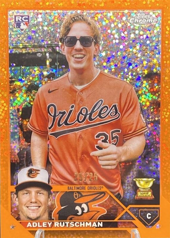 Adley Rutschman 2023 Topps Chrome #1 SP Variation - Orange Speckle